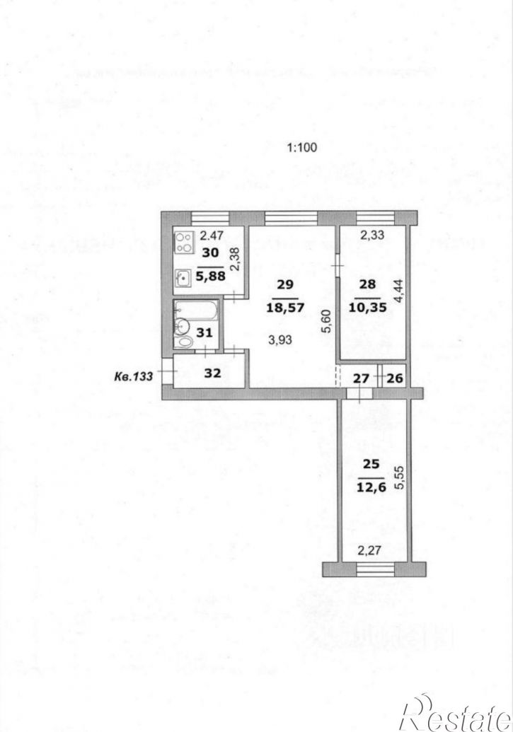 3-комн квартира проспект Славы, 76/9,  д. 76/9