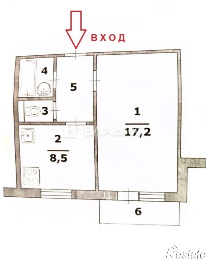 1-комн квартира ул Есенина, 16,  д. 16