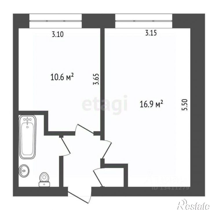 1-комн квартира Студенческая улица, 12,  д. 12