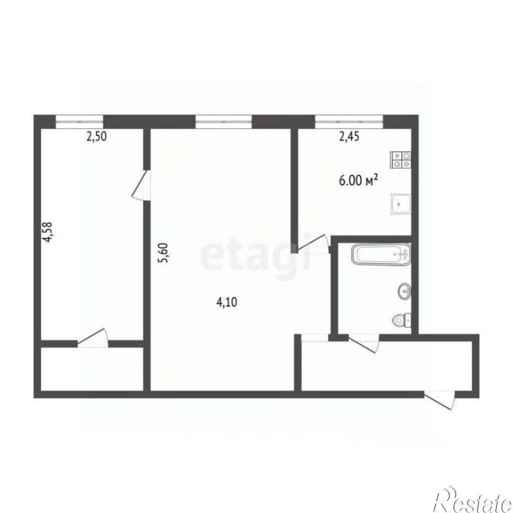 2-комн квартира