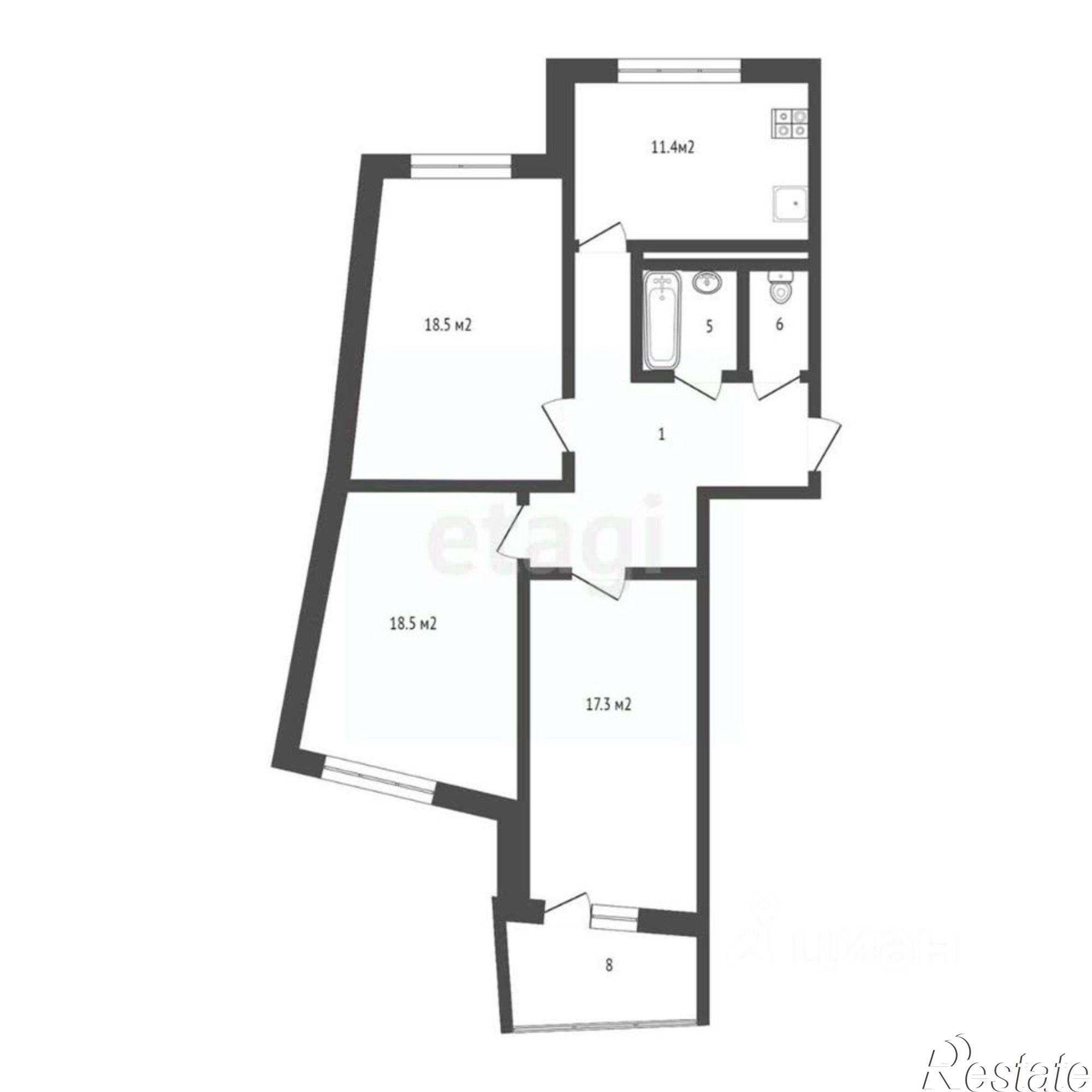 Купить квартиру за 15 900 000 рублей на Садовая улица, 6