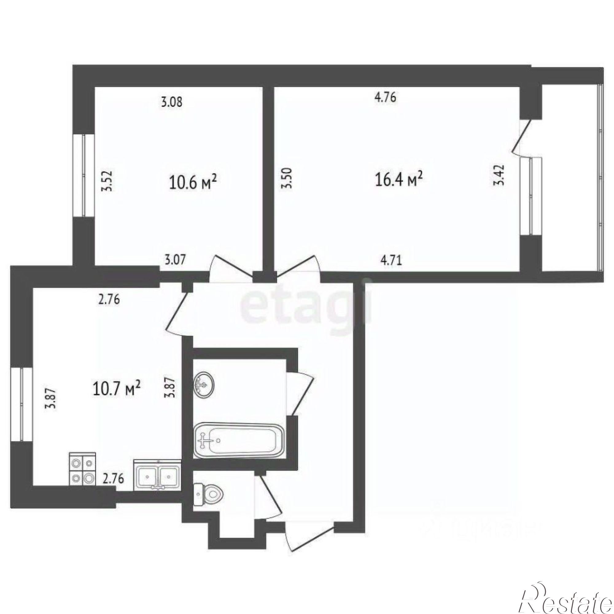 Купить квартиру за 6 150 000 рублей на Каштановая улица, 19