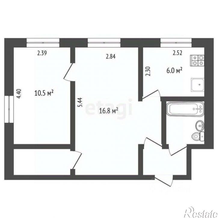 1-комн квартира проспект Богдана Хмельницкого, 88,  д. 88