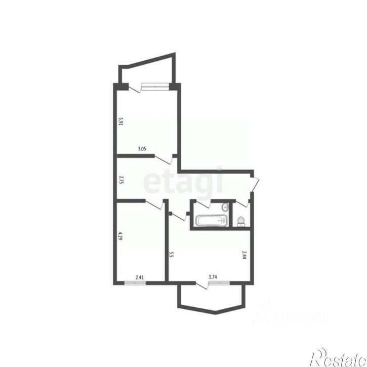 2-комн квартира улица Семашко, 36,  д. 36