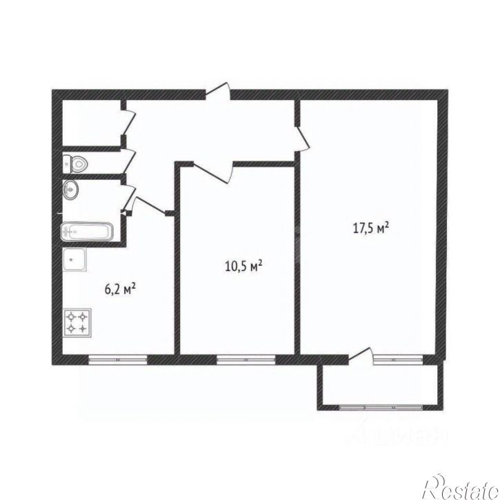 2-комн квартира Степная улица, 1А,  д. 1А