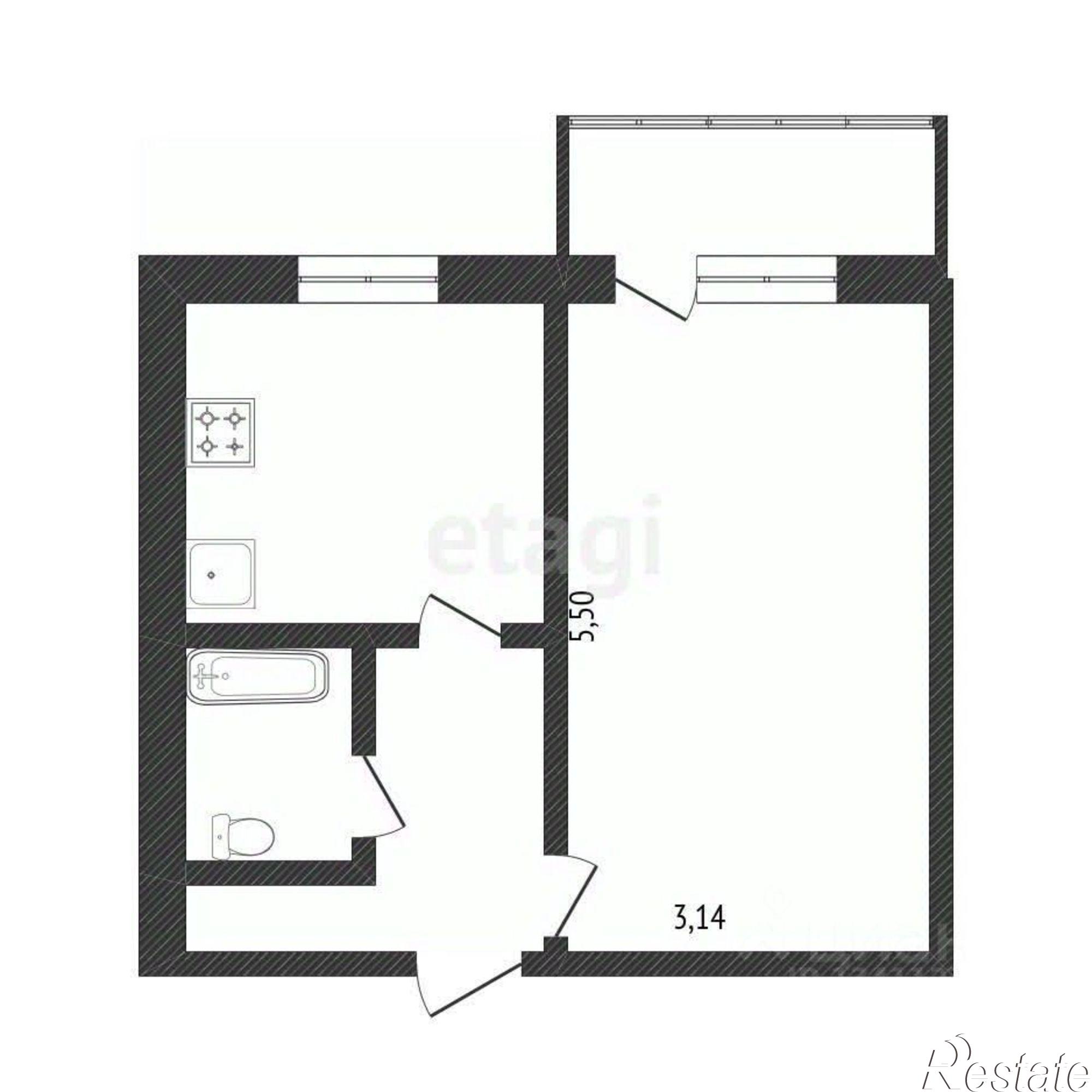 Купить квартиру за 2 649 000 рублей на Михайловское шоссе, 36