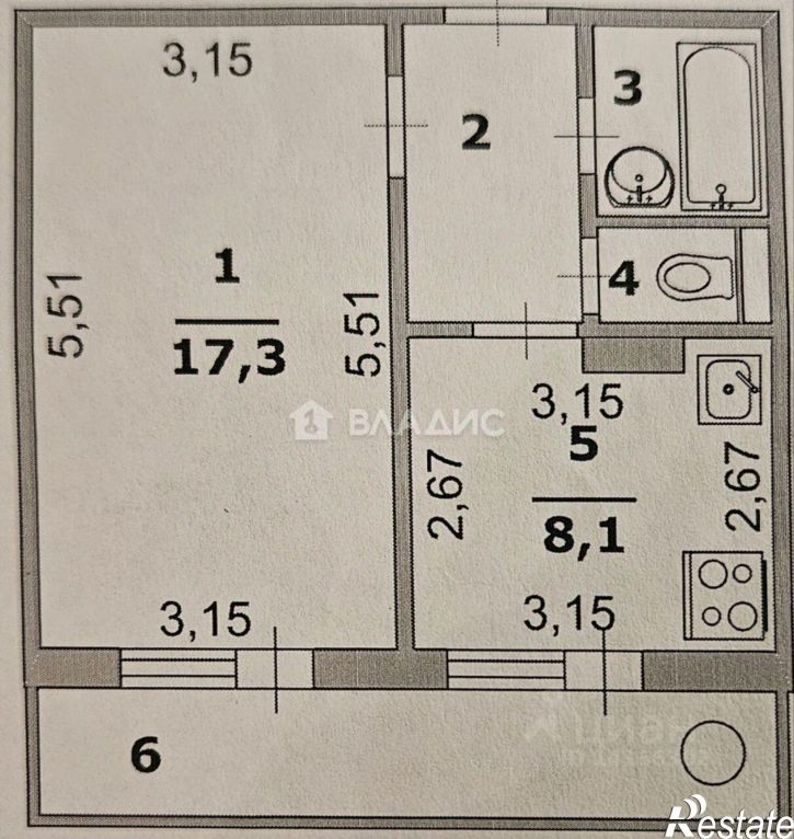1-комн квартира бульвар Юности, 33,  д. 33