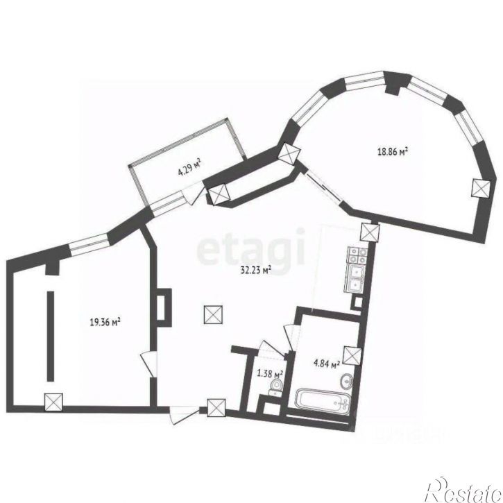 3-комн квартира Харьковская улица, 3,  д. 3