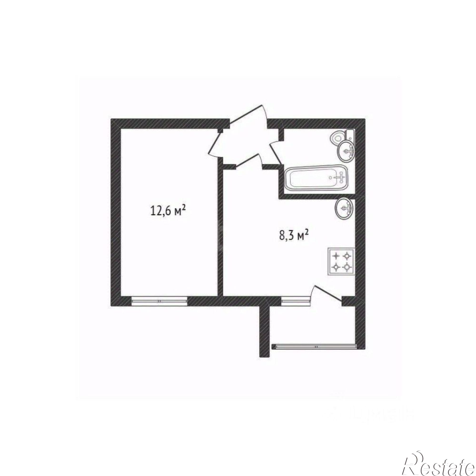 Купить квартиру за 3 250 000 рублей на улица Губкина, 44В