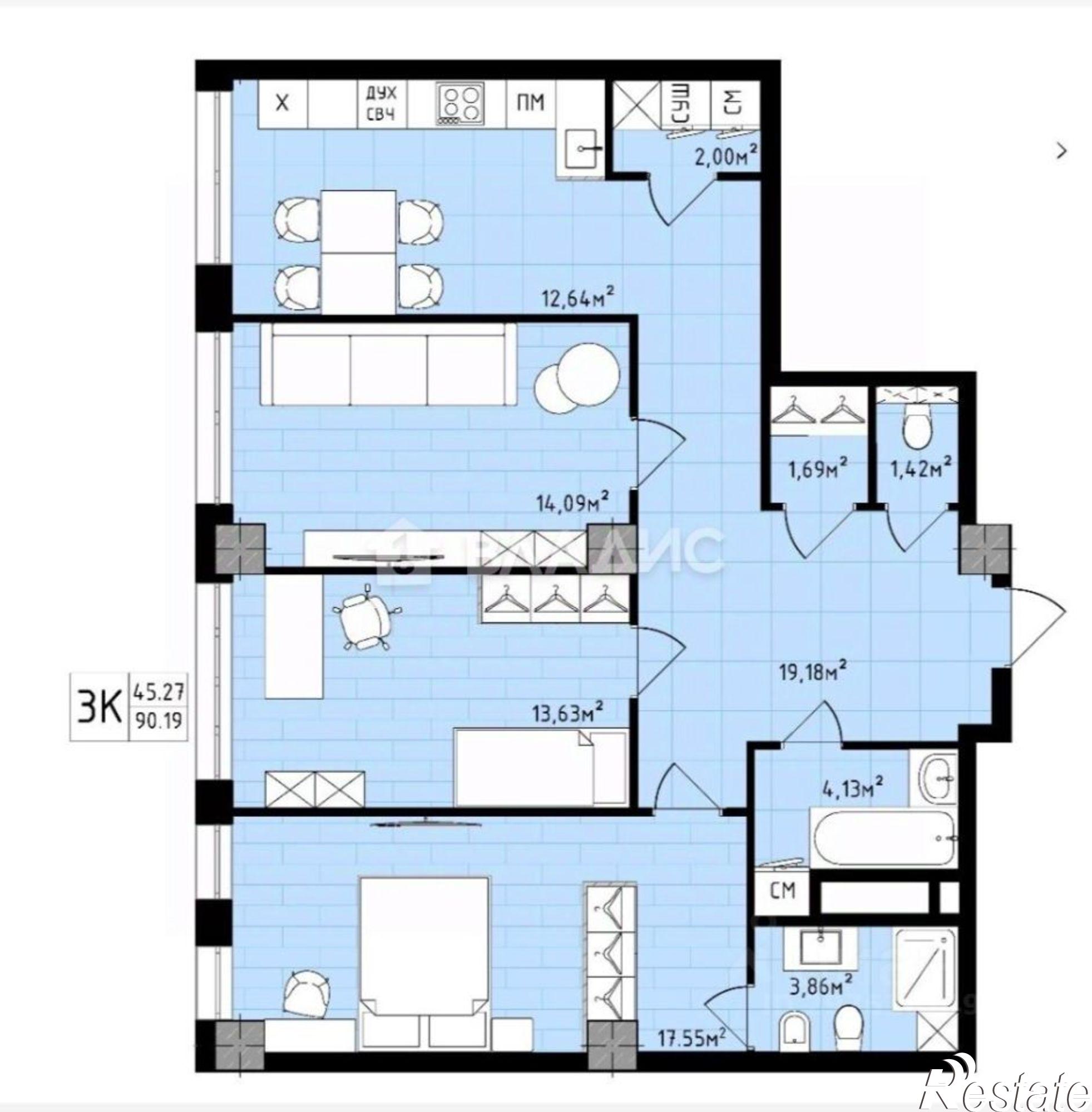 Купить квартиру за 10 371 800 рублей на улица Белгородского Полка, 78