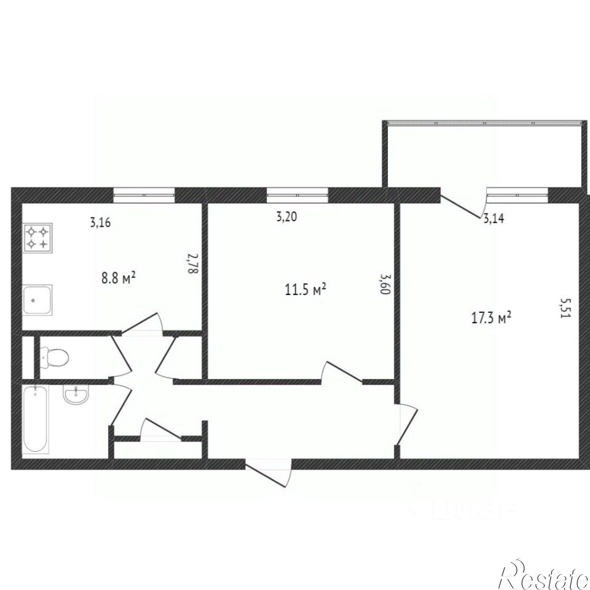 Купить квартиру за 4 500 000 рублей на улица 60 лет Октября, 8