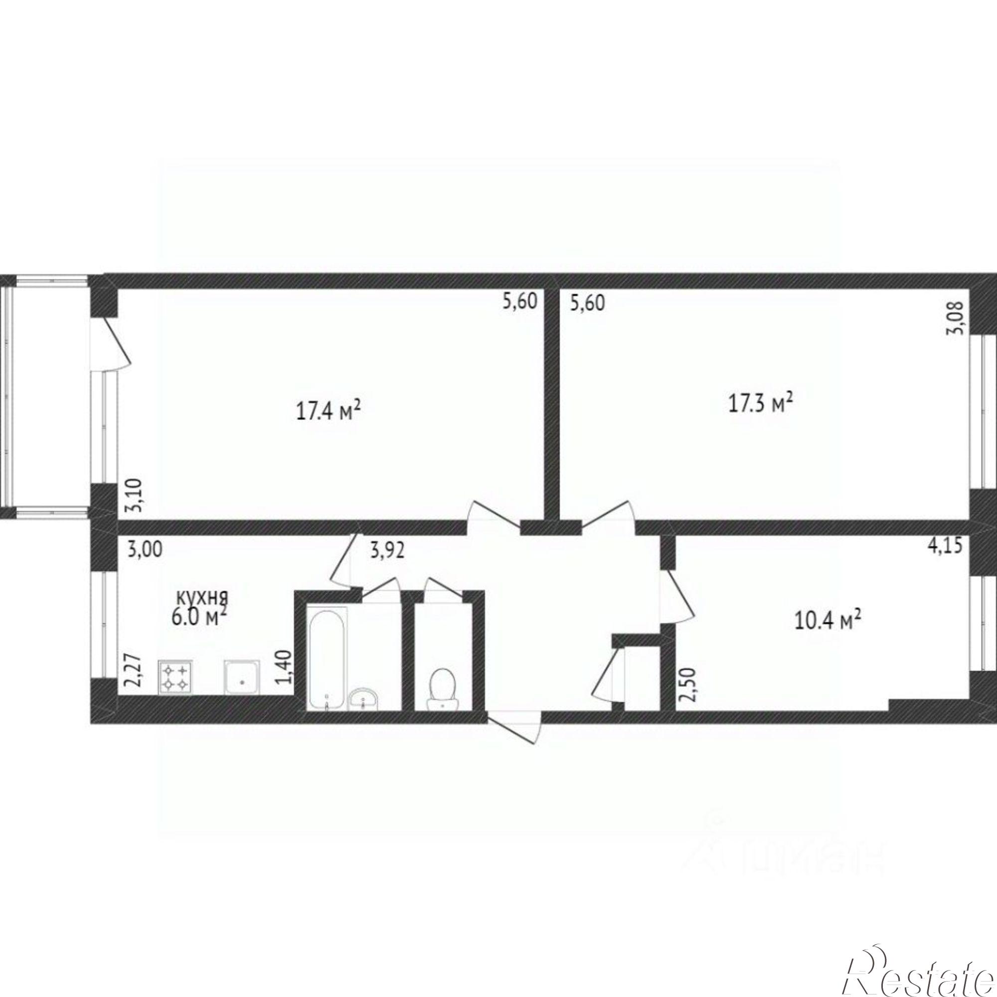 Купить квартиру за 6 399 000 рублей на улица Щорса, 2А