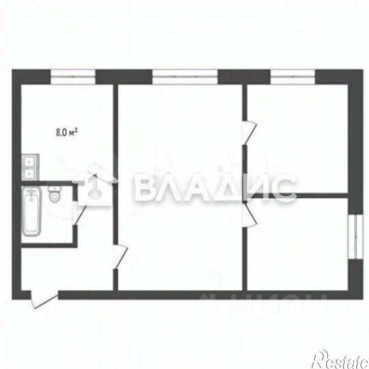 3-комн квартира ул Комарова, 1,  д. 1