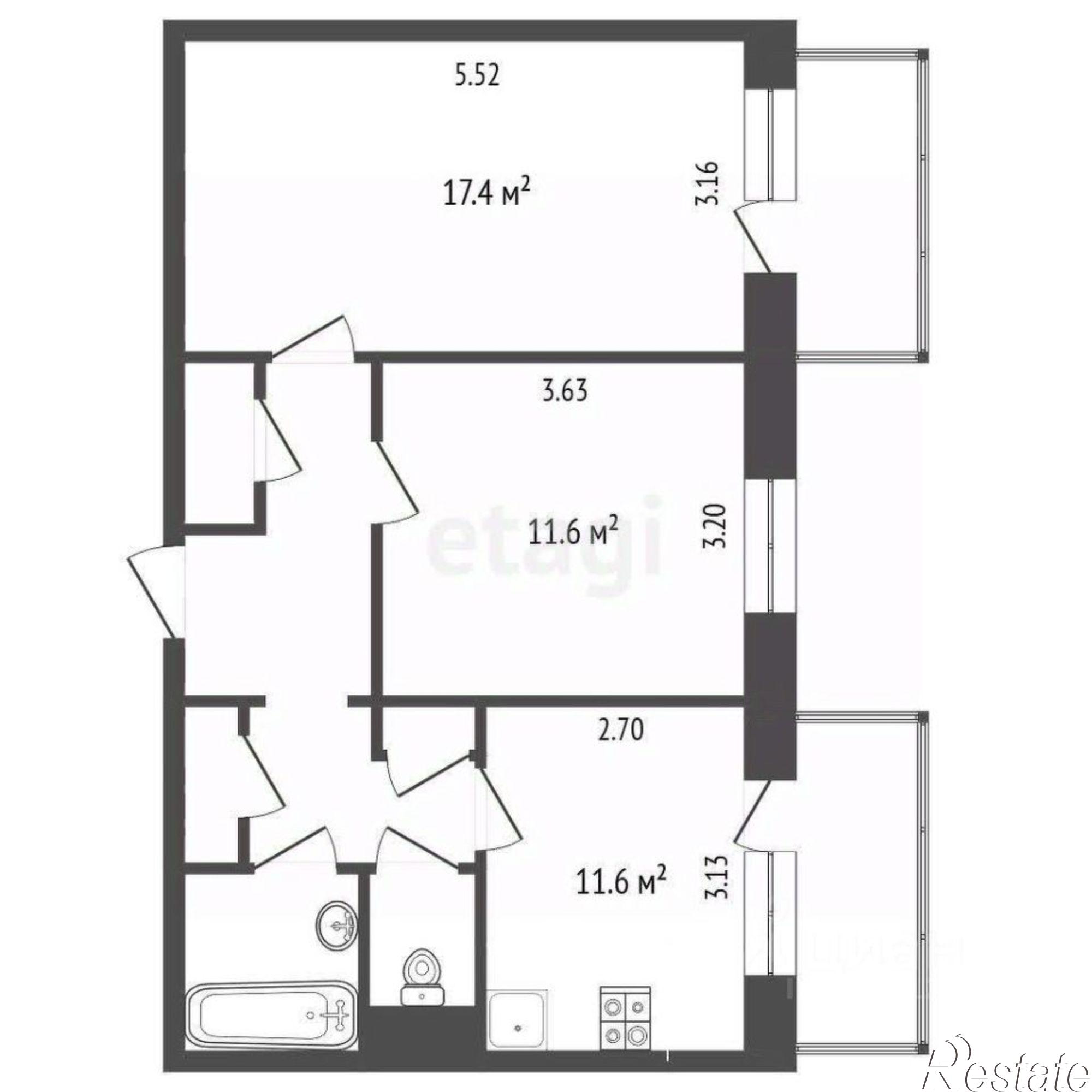 Купить квартиру за 6 500 000 рублей на ул Менделеева, 8а