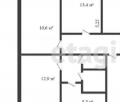 4-комн, 77кв м, этаж 10/10 улица Чапаева, 32