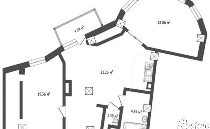 3-комн квартира Харьковская улица, 3,  д. 3