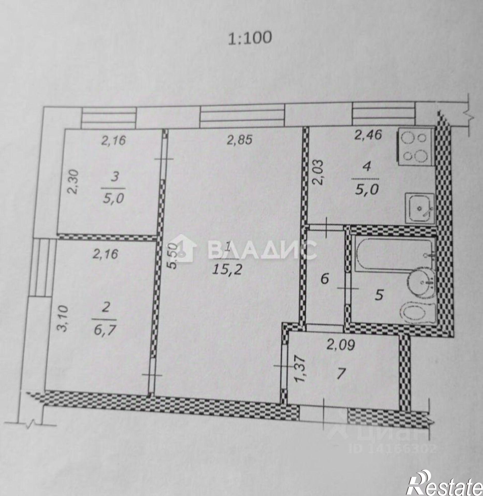 Купить квартиру за 4 250 000 рублей на Михайловский проезд, 1а