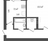 1-комн, 37кв м, этаж 14/15 улица Николая Чумичова, 70