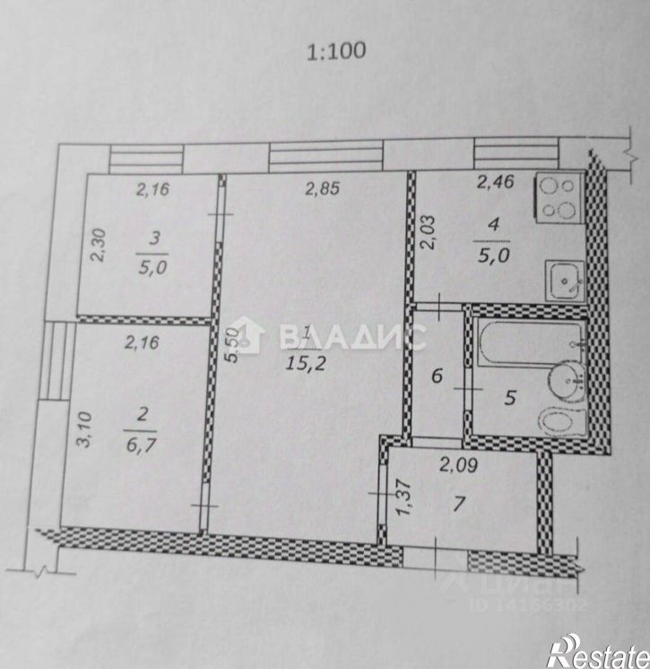 2-комн квартира Михайловский проезд, 1а,  д. 1а