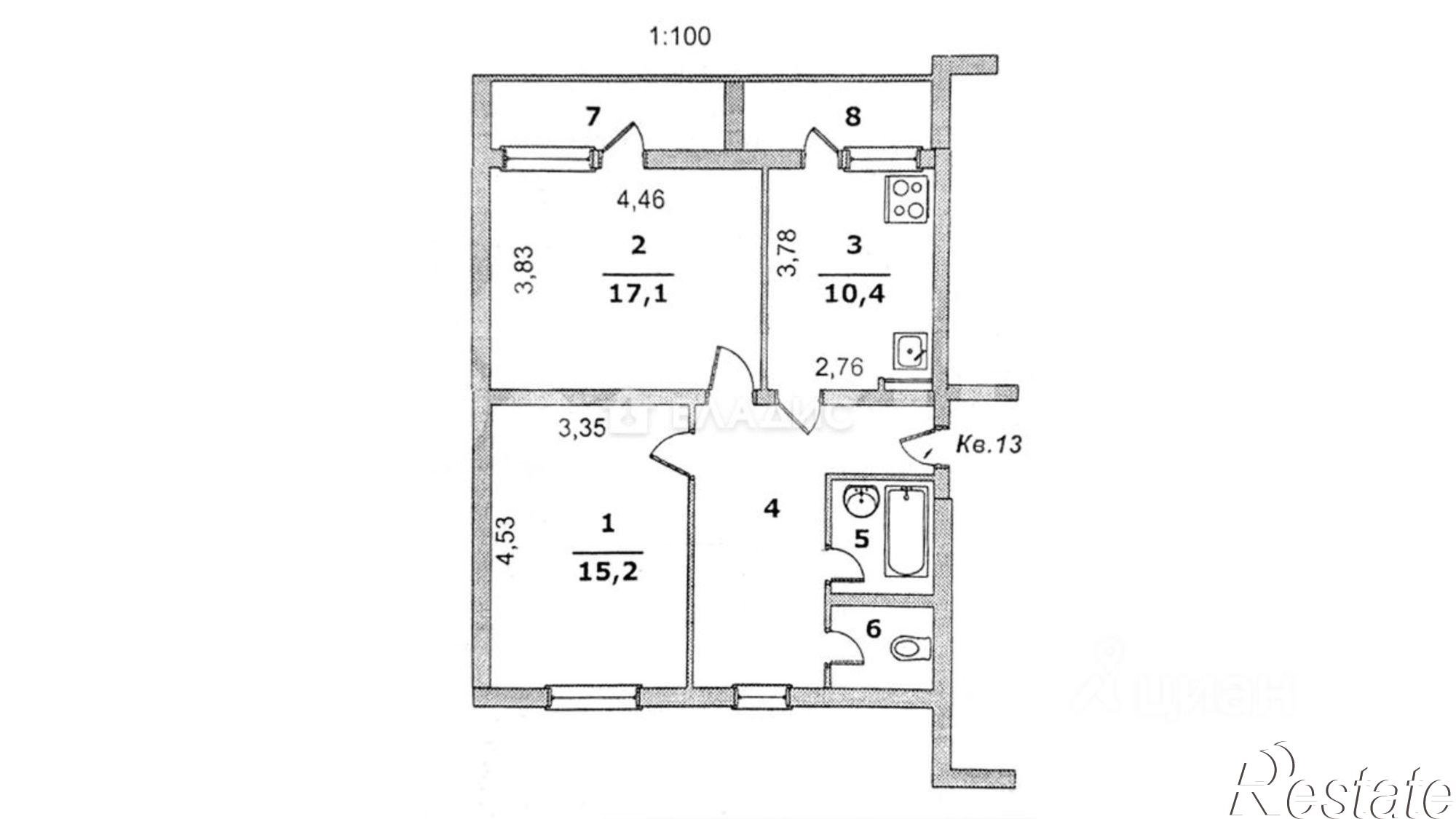 Купить квартиру за 6 650 000 рублей на улица Будённого, 10А