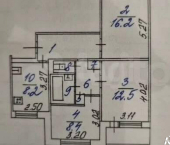 3-комн, 58кв м, этаж 1/9 ул Шаландина, 1