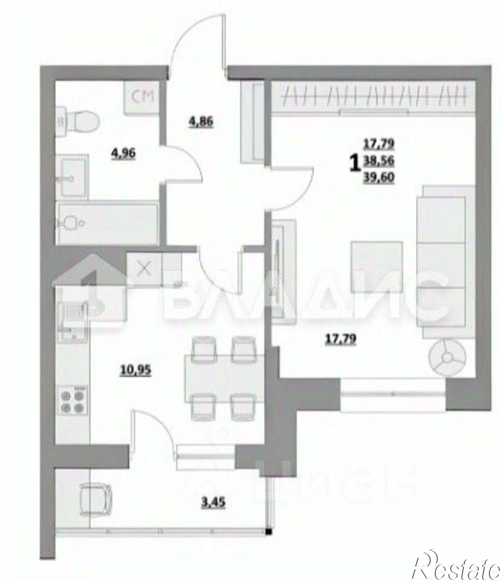Купить квартиру за 4 800 000 рублей на улица Квасова, 86