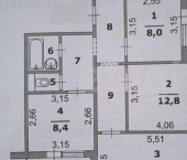 3-комн, 63кв м, этаж 5/10 ул Есенина, 48