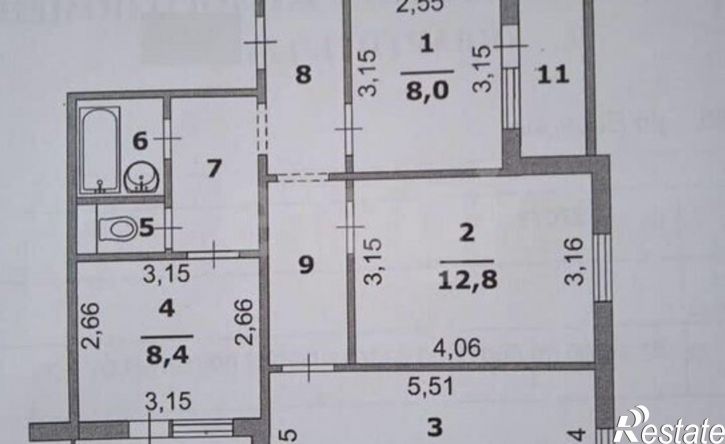 3-комн квартира ул Есенина, 48,  д. 48