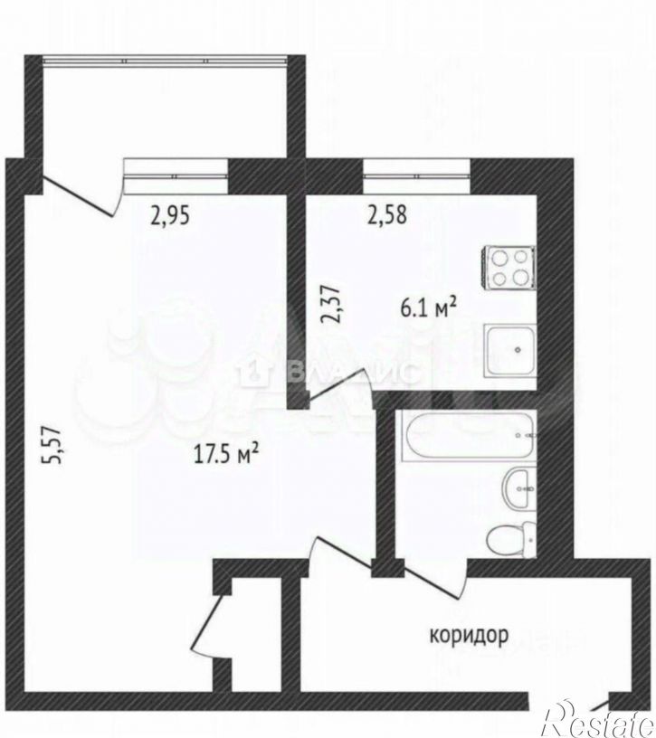 1-комн квартира улица Шершнева, 11,  д. 11