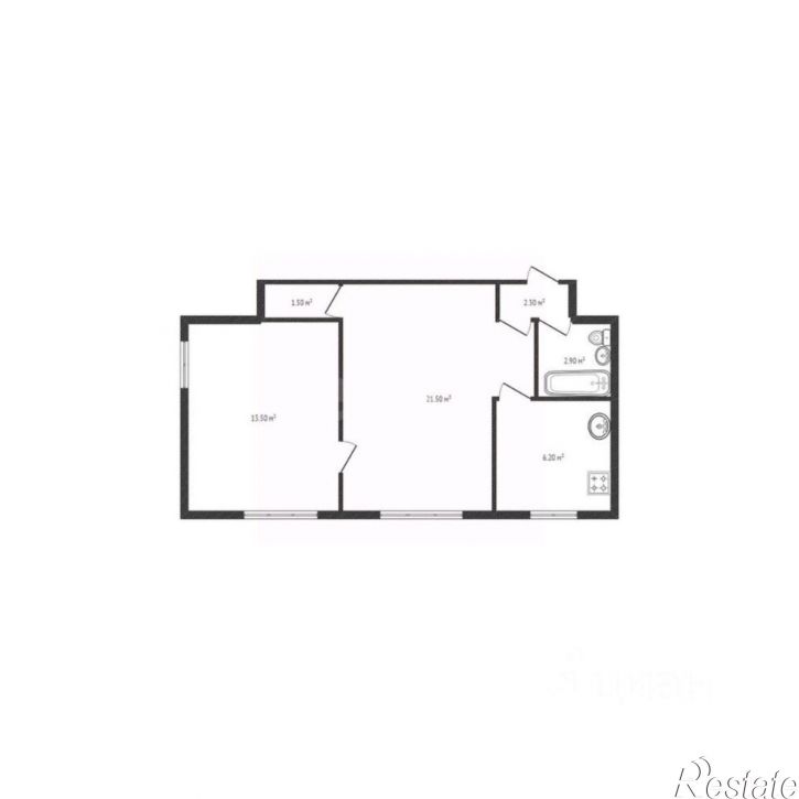 2-комн квартира 1-й Заводской пер, 6а,  д. 6а