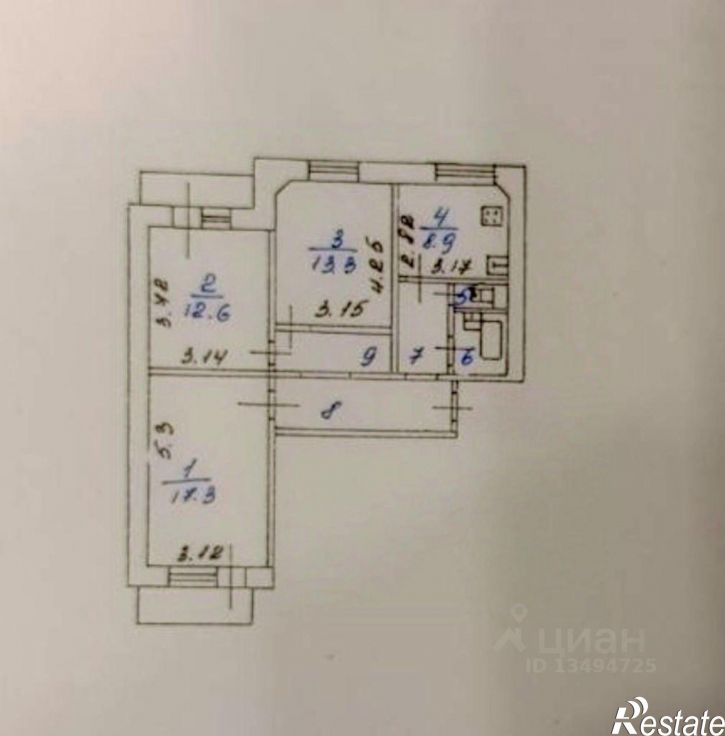 3-комн квартира пр-кт Славы, 6,  д. 6