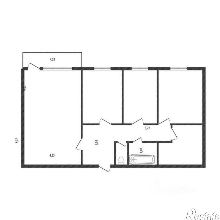 4-комн квартира ул Привольная, 6,  д. 6