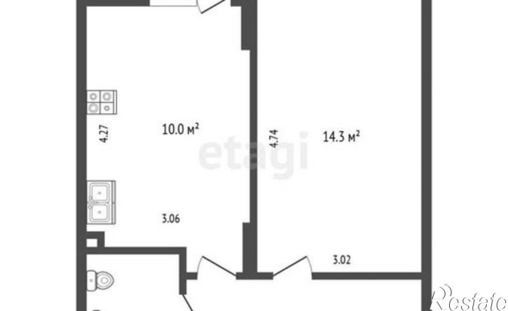 1-комн квартира улица Щорса, 37В,  д. 37В