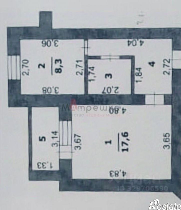 1-комн квартира ул Губкина, 55а,  д. 55а