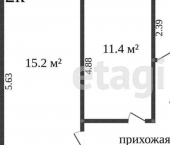 2-комн, 51кв м, этаж 10/10 улица Есенина, 50Б