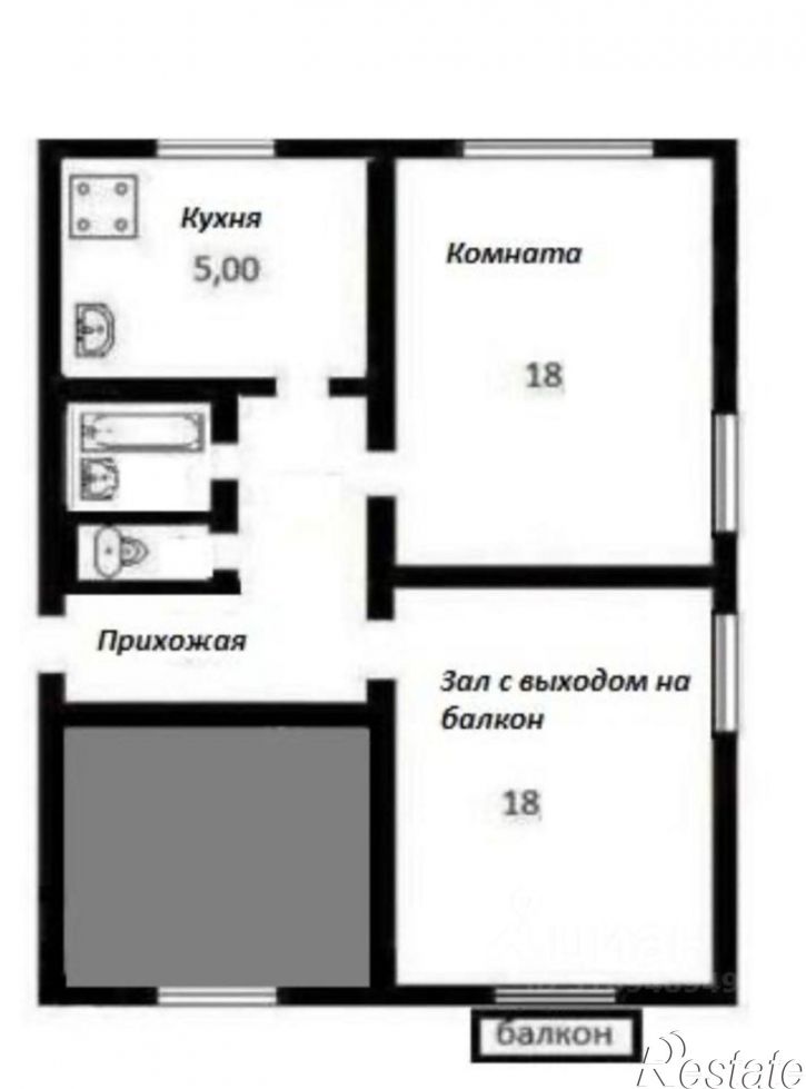 2-комн квартира 1-й Мичуринский переулок, 7,  д. 7