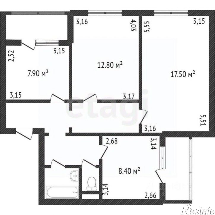 3-комн квартира ул Щорса, 56а,  д. 56а