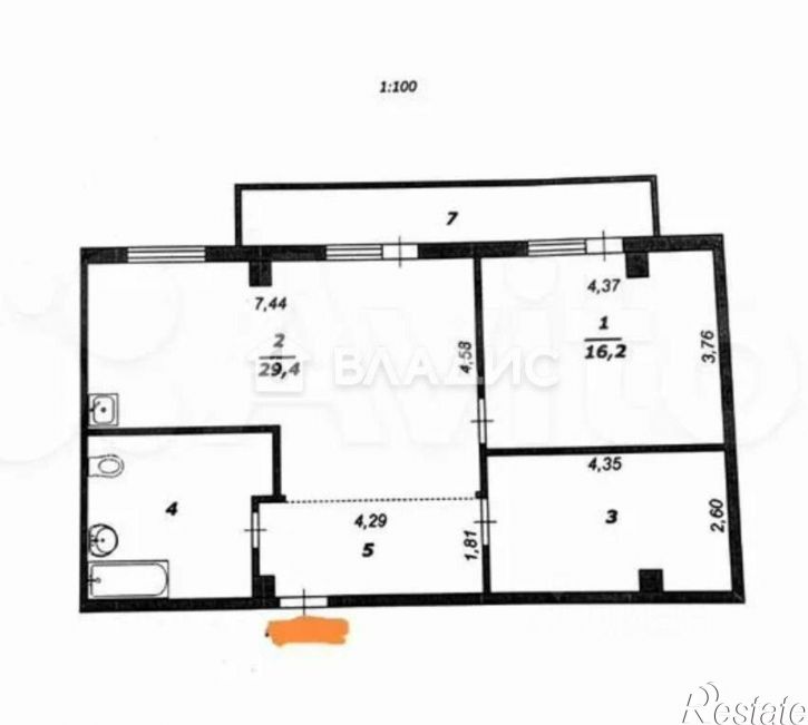 2-комн квартира улица Шаландина, 4 к1,  д. 4 к1