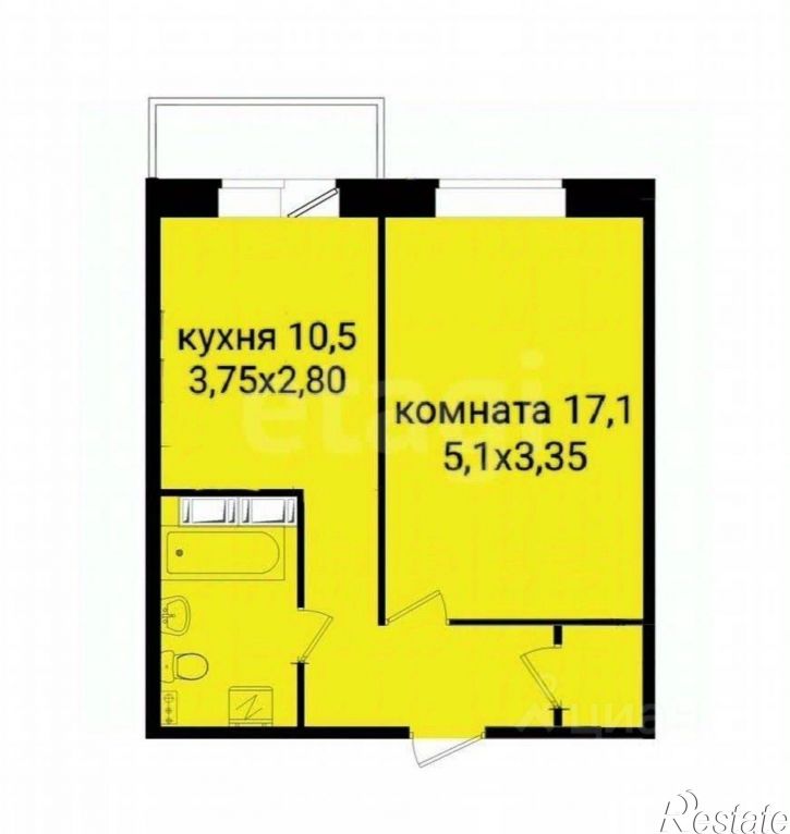 1-комн квартира ул Есенина, 8,  д. 8