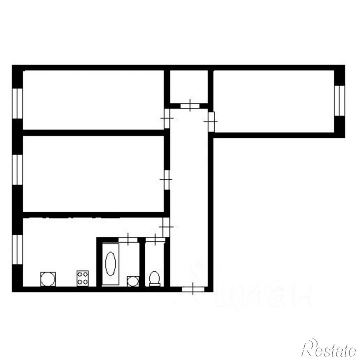 3-комн квартира Белгородский пр-кт, 51,  д. 51