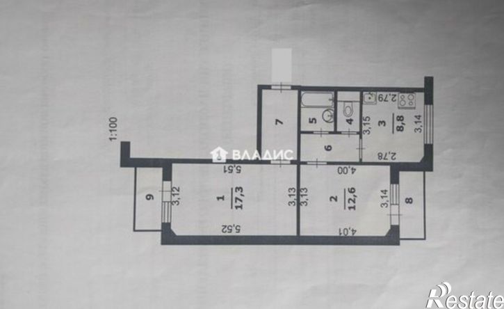 2-комн квартира ул Славянская, 7,  д. 7