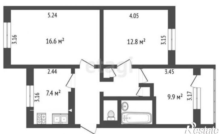 3-комн квартира проспект Ватутина, 18,  д. 18