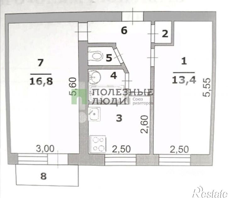 2-комн квартира улица Николая Чумичова, 66,  д. 66