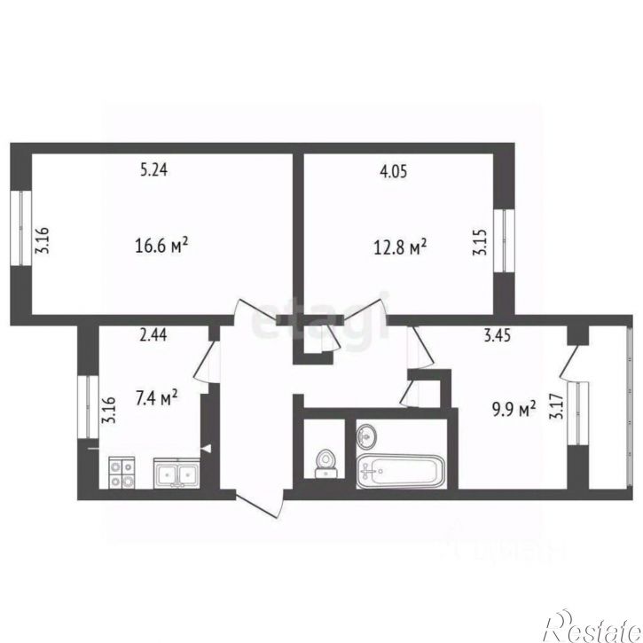 3-комн квартира пр-кт Ватутина, 18,  д. 18