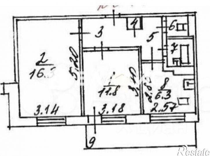 2-комн квартира ул Спортивная, 12,  д. 12