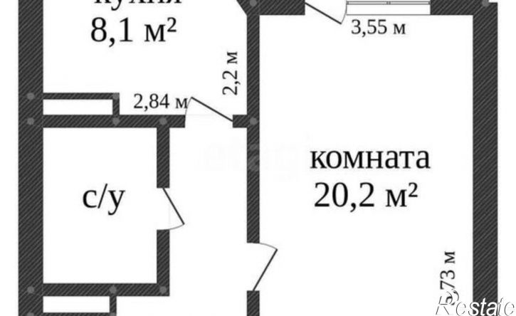 1-комн квартира ул Молодежная, 22,  д. 22