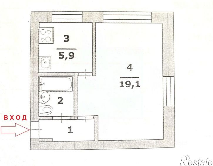 1-комн квартира улица Мичурина, 54А,  д. 54А