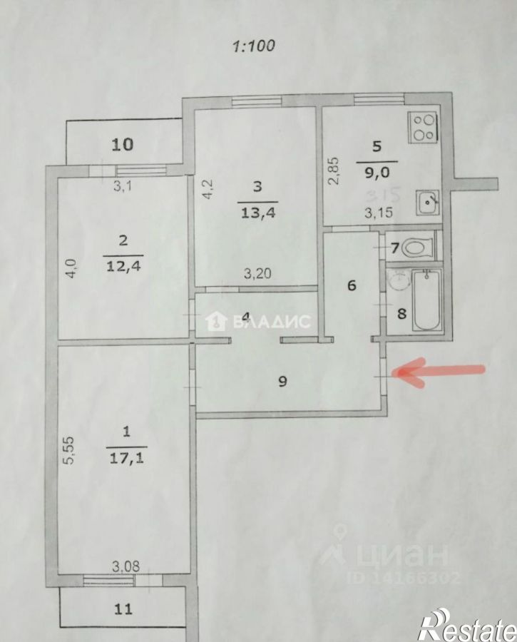 3-комн квартира ул Щорса, 45а,  д. 45а