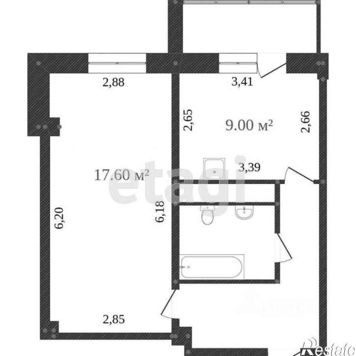 1-комн квартира улица 5 Августа, 37,  д. 37