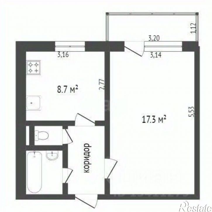 1-комн квартира ул Щорса, 55а,  д. 55а